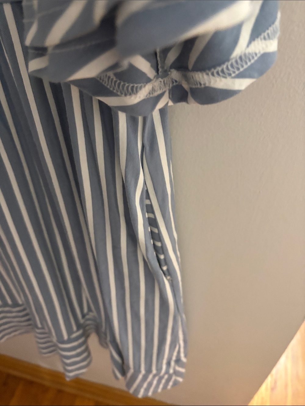 Blue and White Striped Women’s Swing Dress - Picture 3 of 4